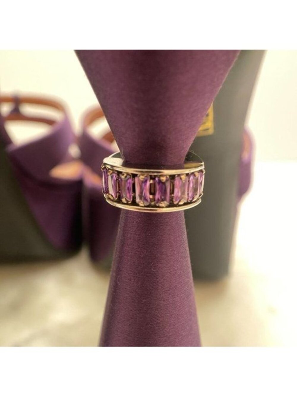 NWB D'ACCORI "Sienna" Platform Mules in Purple, size 41.5 - Picture 9 of 13